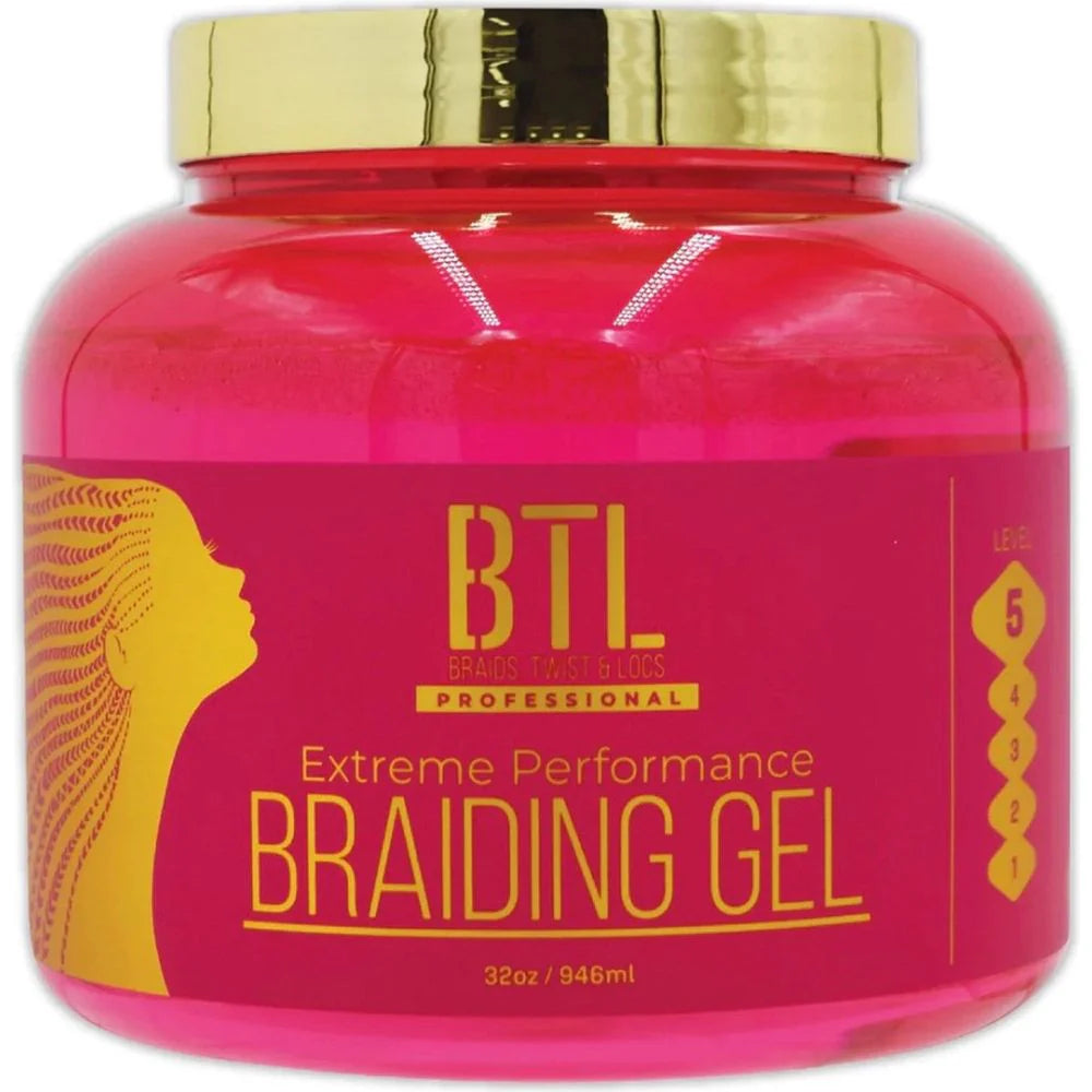 BTL Braiding Gel Extreme - Strong Hold Lightweight Formula for Braids Locs Twists