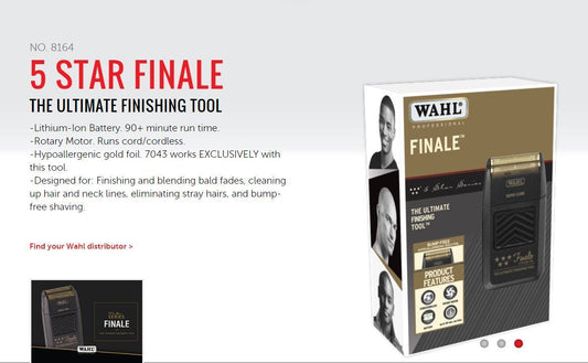 WAHL 5-Star FINALE Shaver / Shaper Cord / Cordless Bump Free Shaver 120V /240V