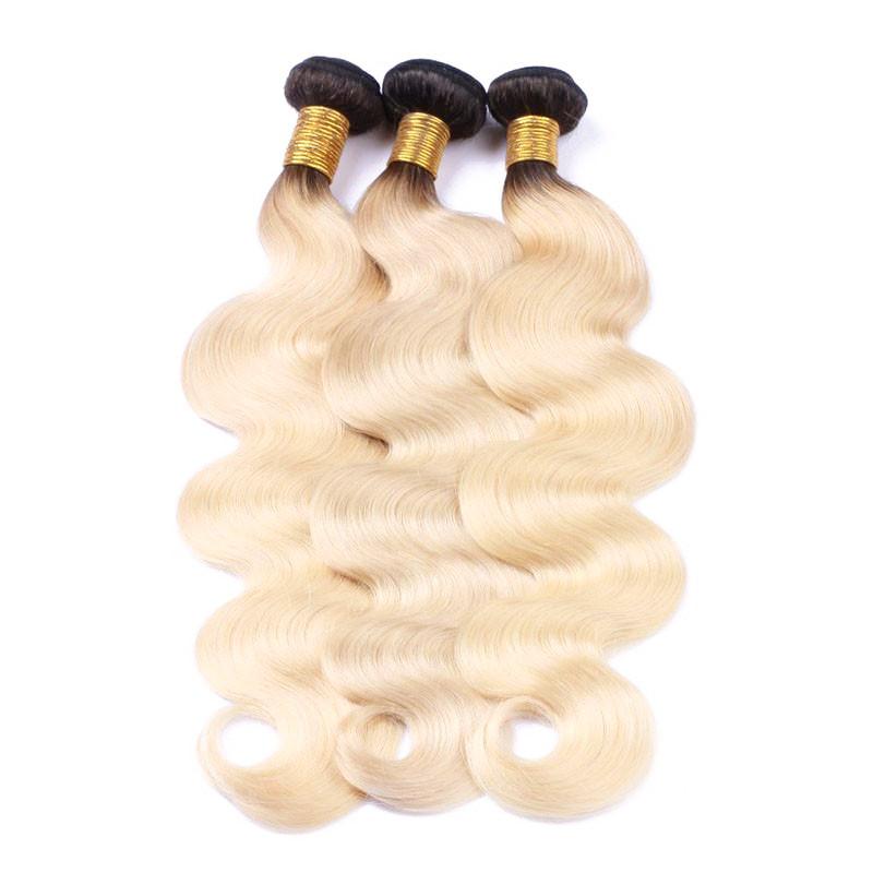 Russian 1b/613 Ombre Blonde 100% Full Cuticle Virgin Hair Body Wave