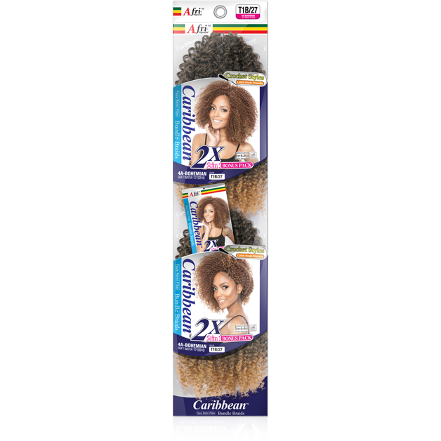 Afri Naptural Caribbean 2X 4A Bohemian Soft Water 10" 2 IN 1 Bonus Pack
