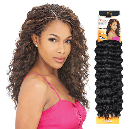 MODELMODEL SYNTHETIC HAIR CROCHET BRAIDS GLANCE TWIN DEEP