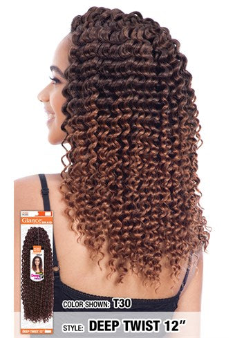 MODEL MODEL GLANCE SYNTHETIC HAIR CROCHET BRAIDS DEEP TWIST 12"