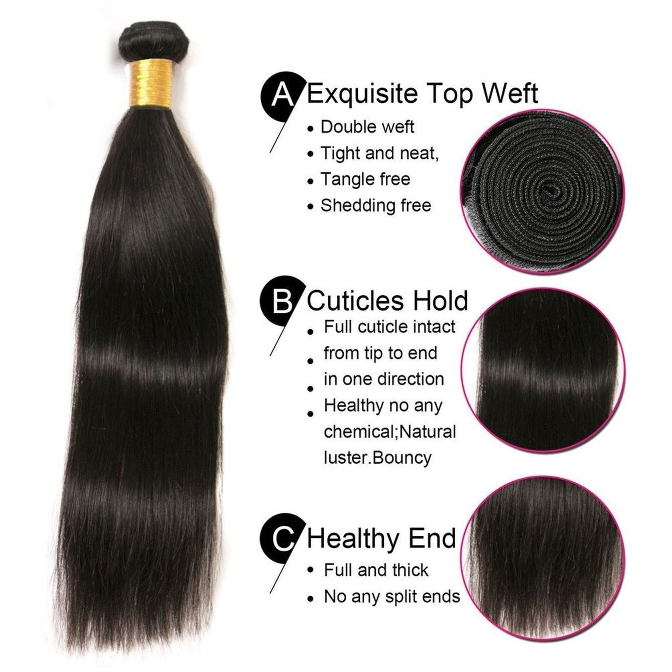 Mink Hair - Virgin Hair ( 100% Full Cuticle Virgin Hair )- Body Wave