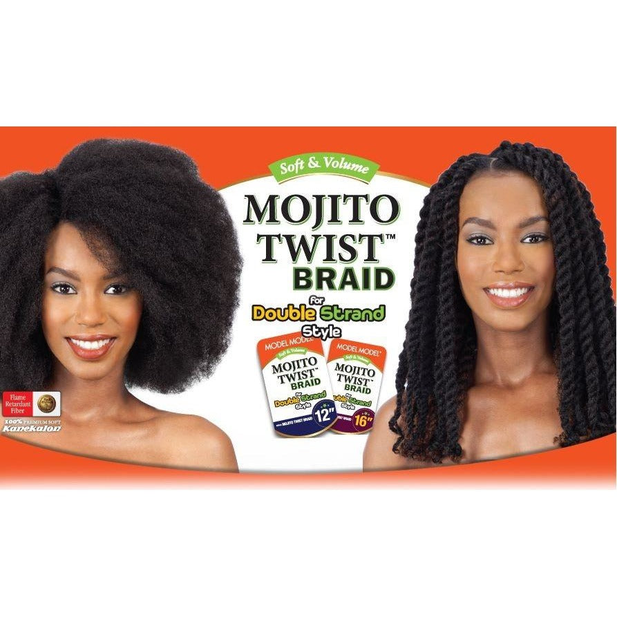 MODEL MODEL HAIR BRAIDS DOUBLE STRAND STYLE (CUBAN TWIST) MOJITO TWIST BRAID 16" & 24"