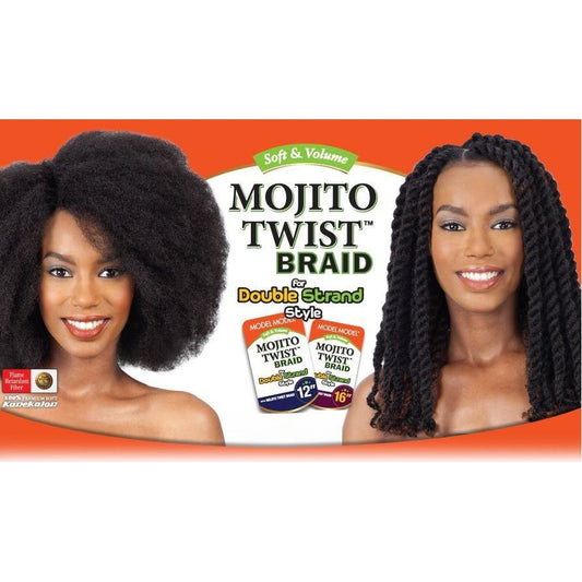 MODEL MODEL HAIR BRAIDS DOUBLE STRAND STYLE (CUBAN TWIST) MOJITO TWIST BRAID 16" & 24"
