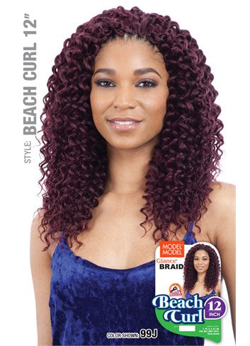 BEACH CURL 12" Glance Braid (Model Model Top Quality of Freetress Hair )