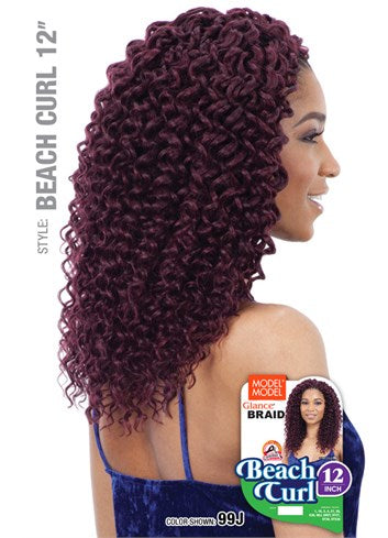BEACH CURL 12" Glance Braid (Model Model Top Quality of Freetress Hair )