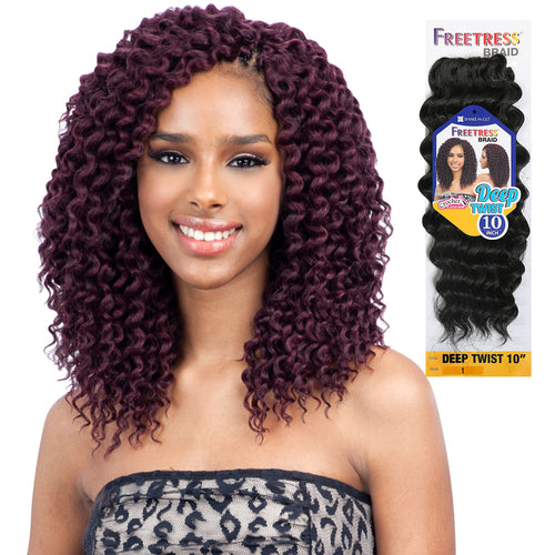 FREETRESS SYNTHETIC HAIR CROCHET BRAIDS DEEP TWIST 10"