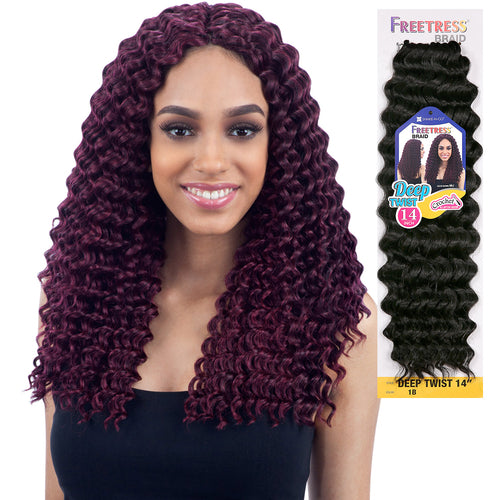FREETRESS SYNTHETIC HAIR CROCHET BRAIDS DEEP TWIST 14"