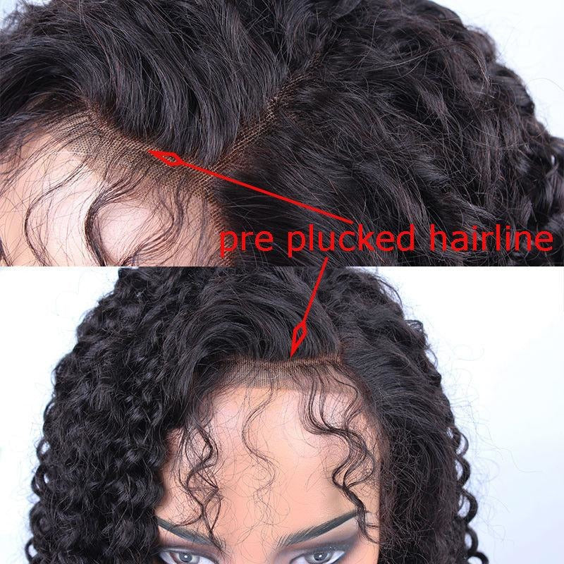 100% Human Hair Lace Front wigs ( Virgin hair ) Curly - 10A Grade