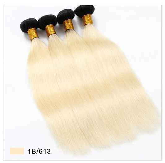 10A Grade Blonde #1b/613 Straight  100% Virgin Hair Bundle