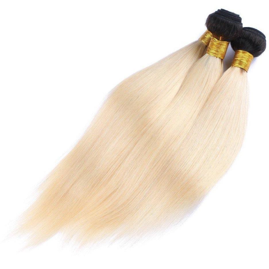 10A Grade Blonde #1b/613 Straight 100% Virgin Hair Bundle