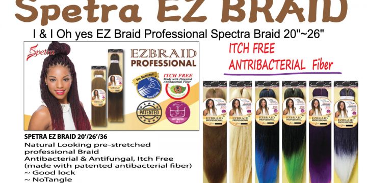 Spetra EZ BRAID 36" - Natural looking pre-stretched professional Braid