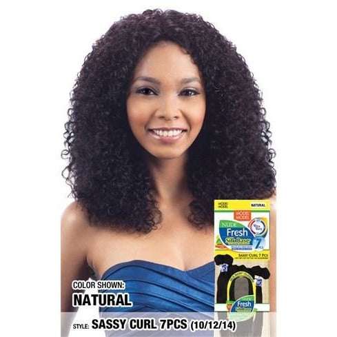 Model Model Nude Fresh Wet & Wavy 100% Virgin Remy Weaving Sassy Curl 7PCS