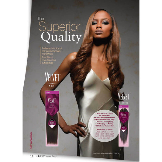 Outre Velvet Yaki Remi 100% Remi Human Hair Straight Weave