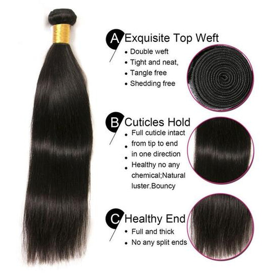 Mink Hair -  Virgin Hair ( 100% Full Cuticle Virgin Hair ) - Straight