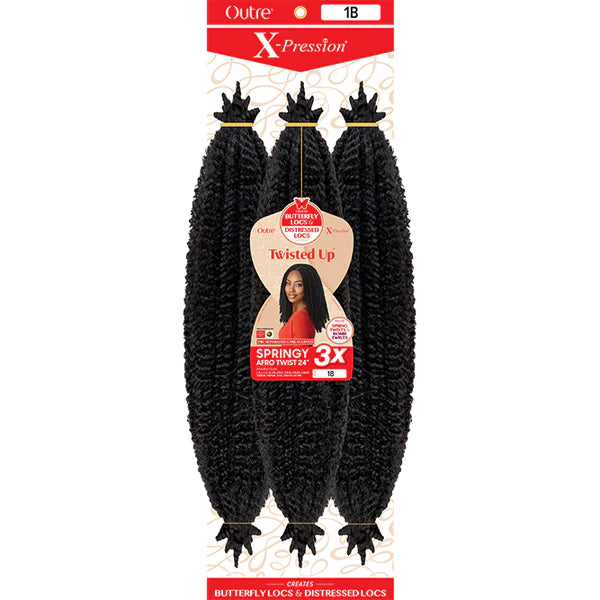 Outre X-Pression Twisted Up Braiding Crochet Hair - Springy Afro Twist