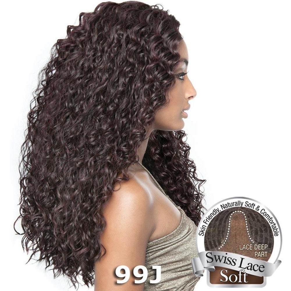 Brown Sugar Human Hair Blend Soft Swiss Lace Wig - BS220