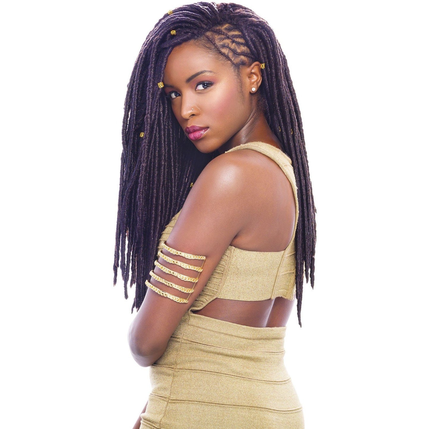 JANET COLLECTION Mono Mambo Faux Locs 18" (havana)