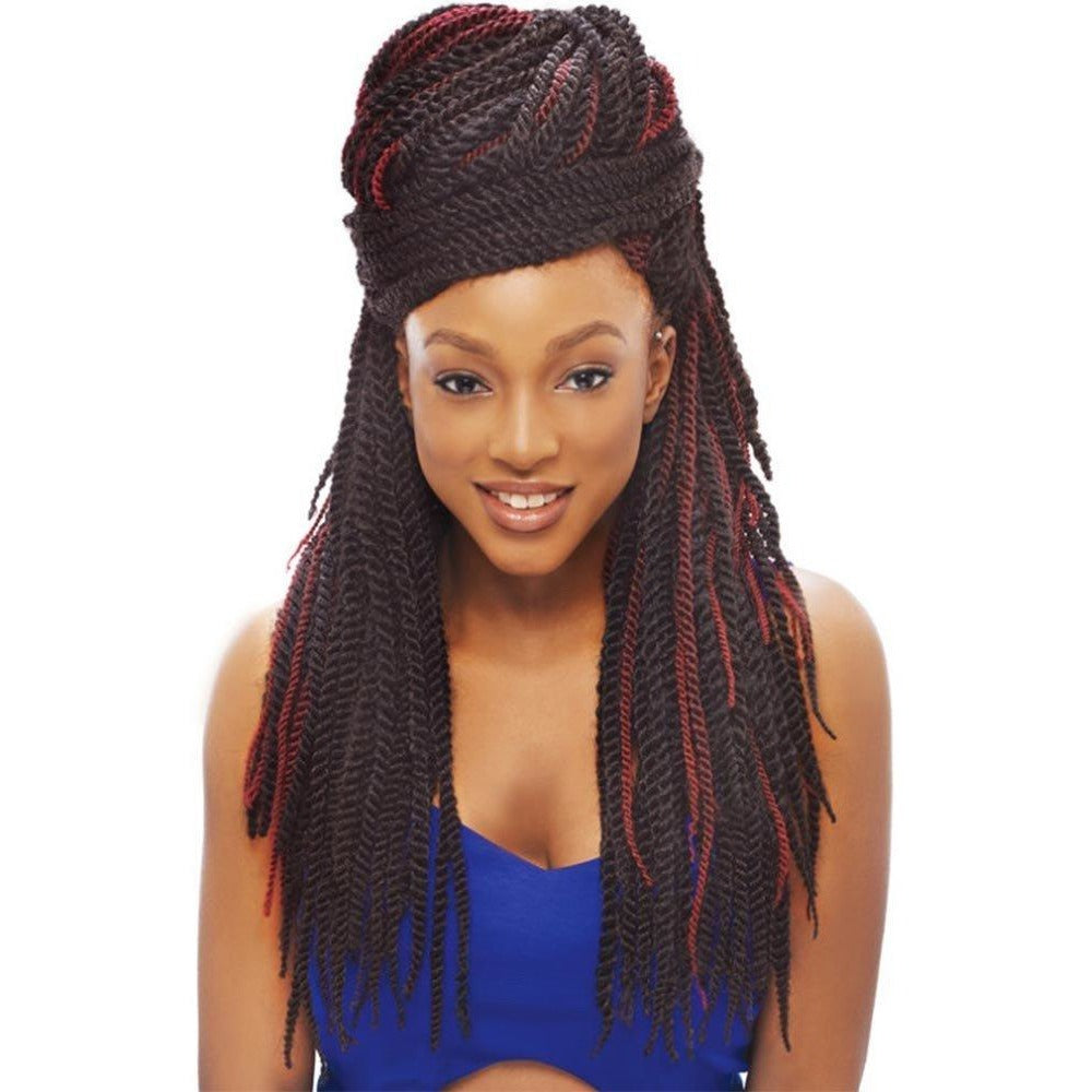 JANET COLLECTION Noir Tantalizing Twist Braid  100% Kanekalon