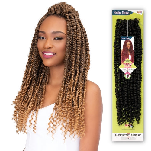 JANET COLLECTION CROCHET BRAIDS NALA TRESS PASSION TWIST BRAID 18"