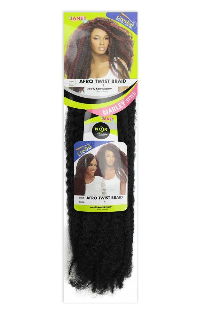 JANET COLLECTION 2X Afro Twist Braid  100% Kanekalon, Marley