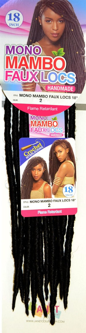 JANET COLLECTION Mono Mambo Faux Locs 18" (havana)